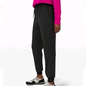 Lululemon Keep Moving Jogger Black Pants Luxtreme Drawstring Waist W5CV4S Size 4